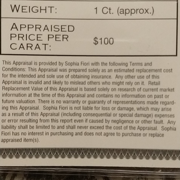 Vintage 1carat Sapphire stone Sophia Fiori NWT - Picture 4 of 5